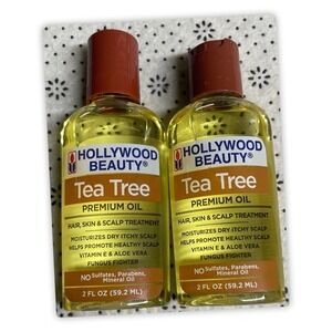Hollywood Beauty Tea Tree Premium Oil Hair, Skin, & Scalp Treatment,‎ 2 Packs